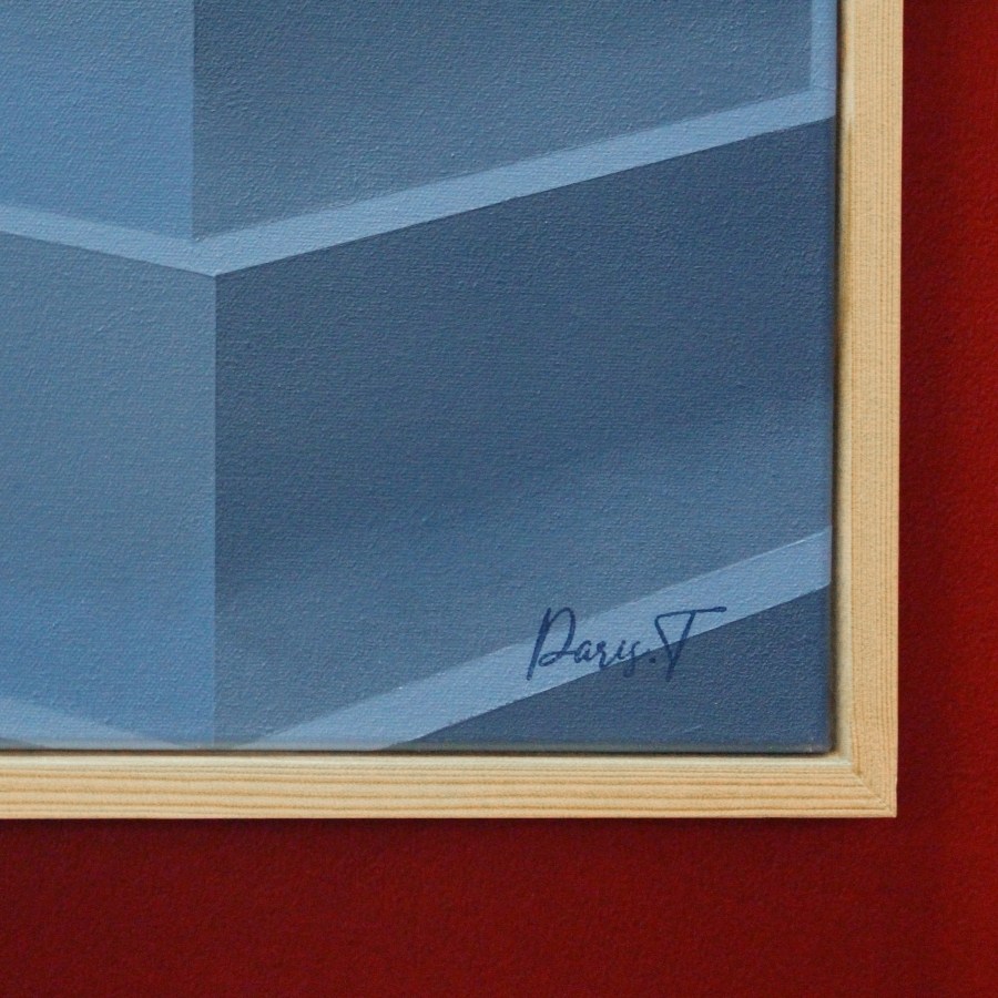 Geometric Abstract Painting - Pyramids of Tranquility by Paris Tooraji