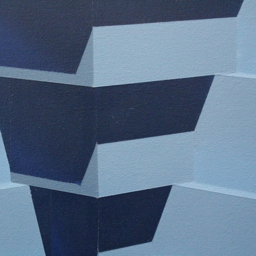 Geometric Abstract Painting - Pyramids of Tranquility by Paris Tooraji