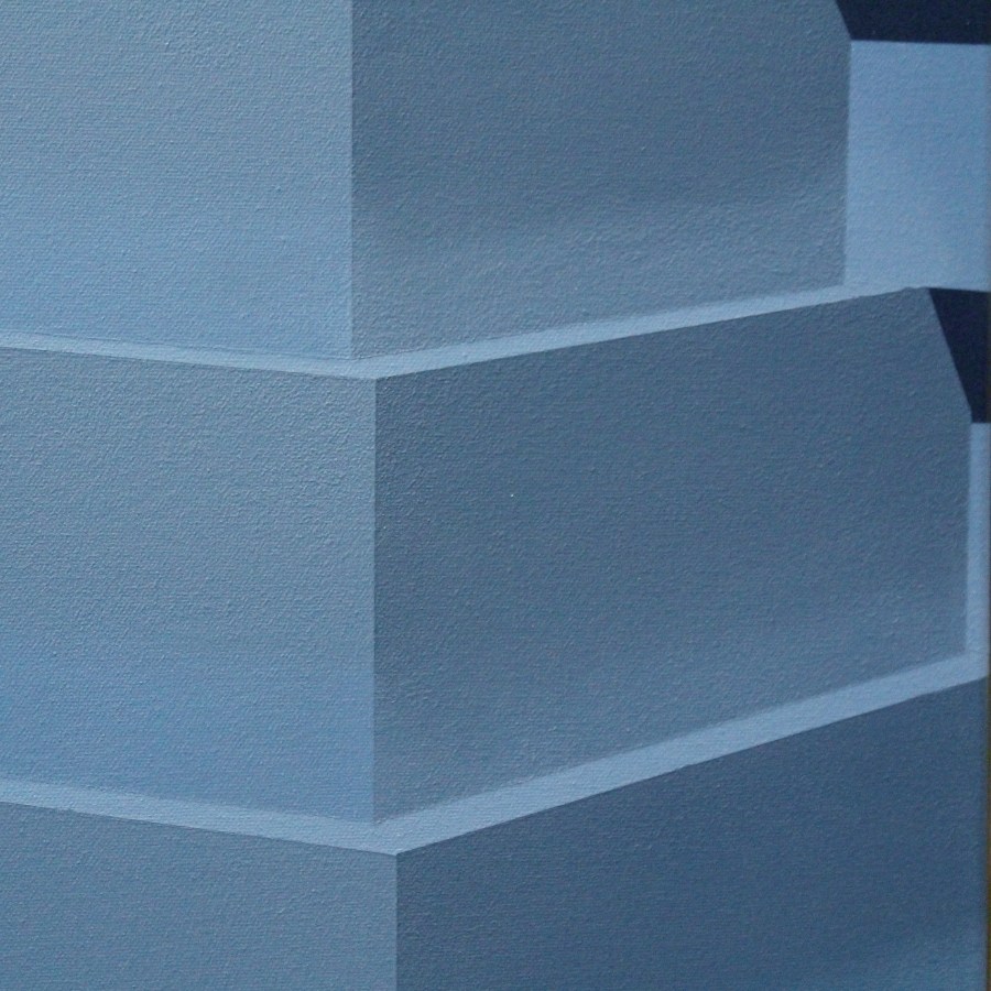 Geometric Abstract Painting - Pyramids of Tranquility by Paris Tooraji