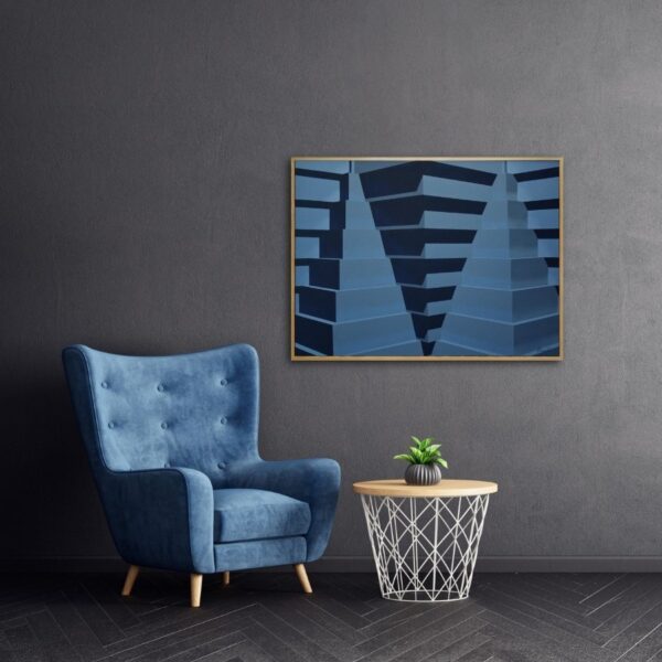 Geometric Abstract Painting - Pyramids of Tranquility by Paris Tooraji