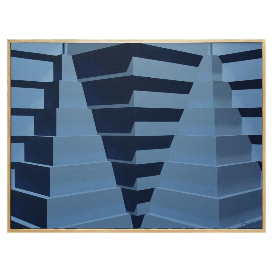Geometric Abstract Painting - Pyramids of Tranquility by Paris Tooraji