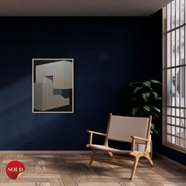 Embracing in Light and Shadow - Contemporary Geometric Art by Paris Tooraji - Acquired by McKenzie Thorpe