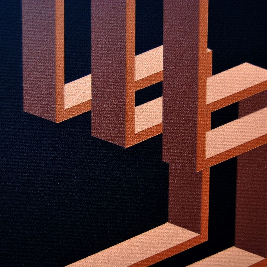 Asymmetrical Resonance - Contemporary Geometric Painting by Paris Tooraji - Tooraji Gallery