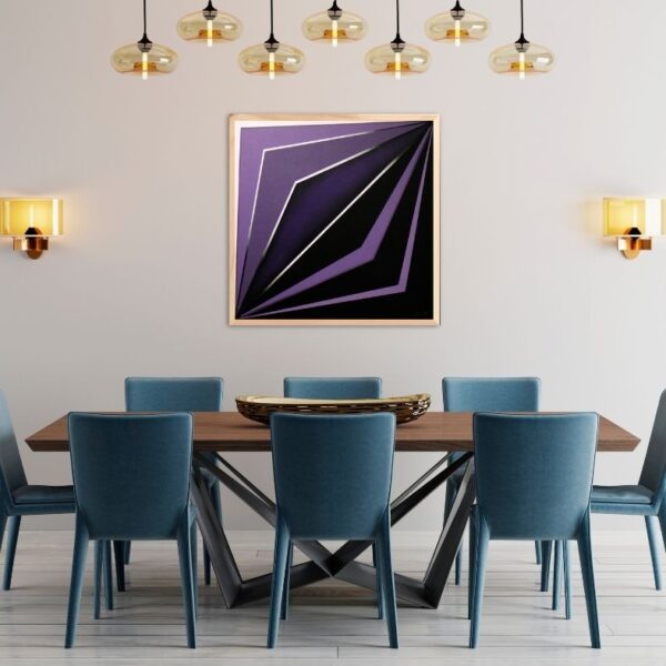 Echoes of Purple - Modern Geometric Painting by Paris Tooraji - Tooraji Gallery