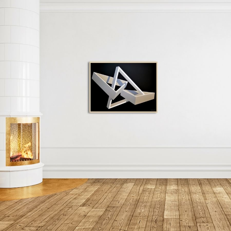 Serenity of Triangles - Contemporary Abstract Art by Paris Tooraji - Tooraji Gallery