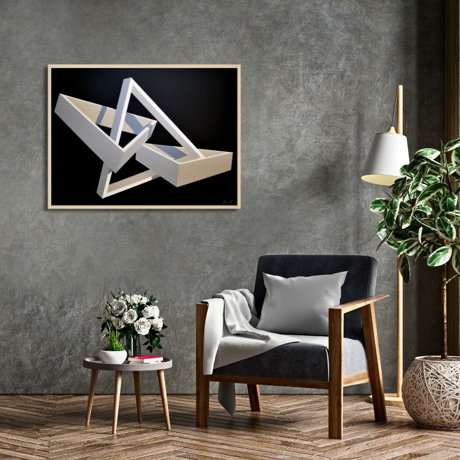 Serenity of Triangles - Contemporary Abstract Art by Paris Tooraji - Tooraji Gallery