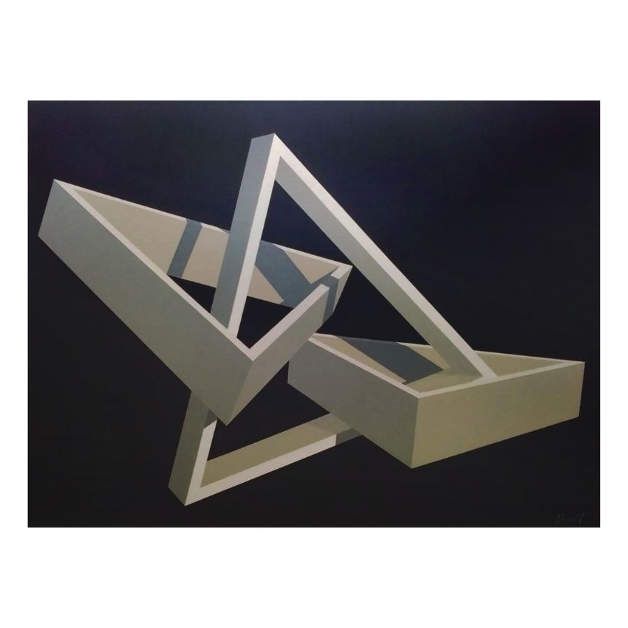 Serenity of Triangles - Contemporary Abstract Art by Paris Tooraji - Tooraji Gallery